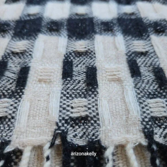 Burberry Merino Cashmere Woven Plaid Scarf - Picture 4 of 16